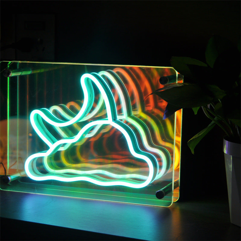 Colorful LED Neon Mirror Night Light