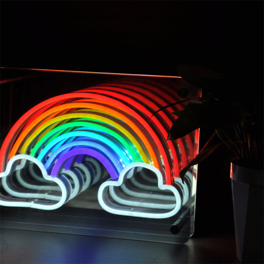 Colorful LED Neon Mirror Night Light