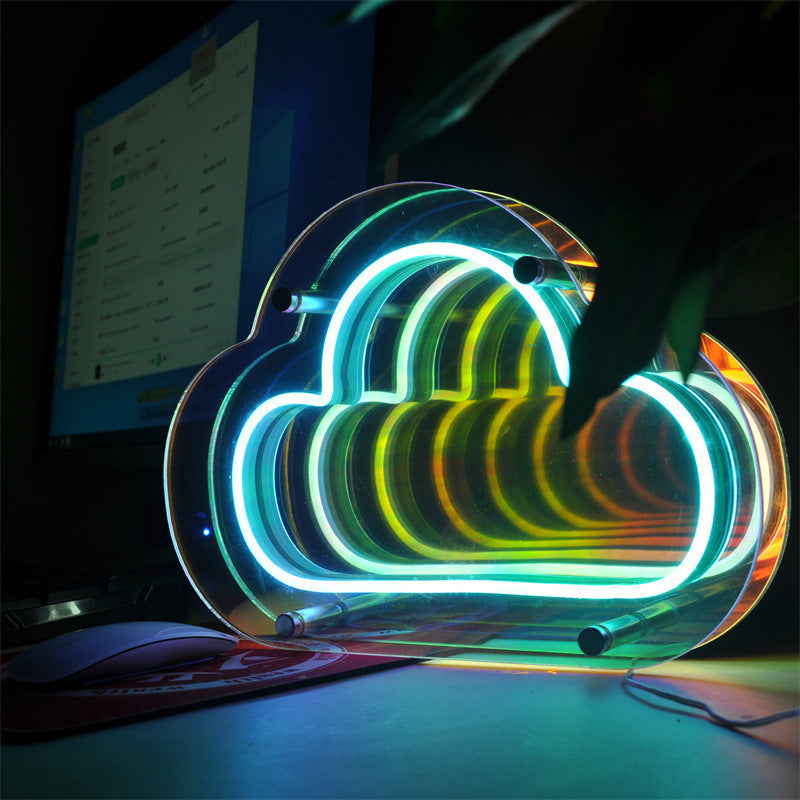 Colorful LED Neon Mirror Night Light